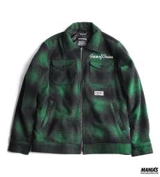 reputation 雙色直條文工作襯衫外套 條紋 double color keep a work shirt 非provider cabal mania overkill double dog 歷史價格詳細信息