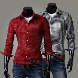 男士長袖襯衫經典小蜜蜂刺繡時尚修身百搭黑白大碼男襯衫長袖長袖-靚仔男裝 歷史價格詳細信息