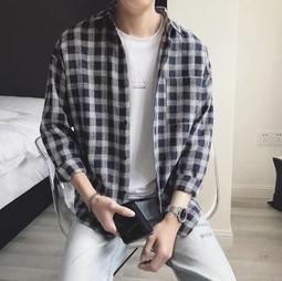 襯衫薄長袖寬鬆格子休閒棉紗拼接外套新款上衣女連帽春夏防晒復古-May美舍 歷史價格詳細信息