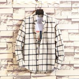 襯衫 男生長袖 新款韓版 修身中 青年條紋 男士襯衣 秋季 休閒潮流外套 男裝 男襯衫 歷史價格詳細信息