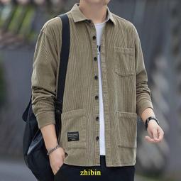 男士加絨襯衫新款燈芯絨保暖襯衫男士加絨加厚條絨休閑襯衣 歷史價格詳細信息