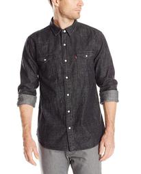 【新款S-XXL優惠】美國 日本Levi s BARSTOW WESTERN SHIRT 深藍原色珍珠釦百搭牛仔長袖襯衫 歷史價格詳細信息