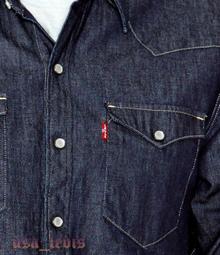 【新款S-XXL優惠】美國 日本Levi s BARSTOW WESTERN SHIRT 深藍原色珍珠釦百搭牛仔長袖襯衫 歷史價格詳細信息