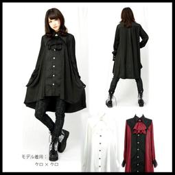 ＊MINI PUNK LOLO＊日本原創時尚-東京街頭達人假兩件式個性造型襯衫(a326008)ROCK 歷史價格詳細信息