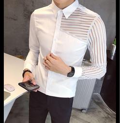 &Omega;衣枝獨袖&Omega;【111】新款男士歐碼緞面襯衫撞色休閒鈕扣長袖襯衫 歷史價格詳細信息