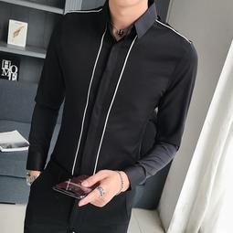 &Omega;衣枝獨袖&Omega;【111】日系小清新潮流剪刀印花青年休閒長袖襯衫 歷史價格詳細信息