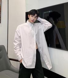 《TINO HOMME》2019秋冬新款不規則剪裁暗黑日韓版OVERSIZE毛呢彩點襯衫夾克外套 歷史價格詳細信息