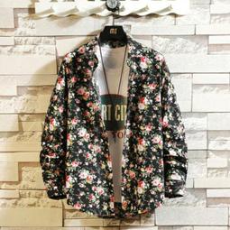 襯衫 短袖襯衫 花襯衫 休閒襯衫 夏天上衣 短袖 大尺碼襯衫 線描植物碎花古巴領潮夏威夷泰國復古襯衣   【滿300出貨 歷史價格詳細信息