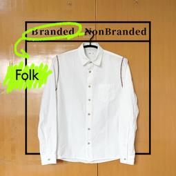 【含運】Folk 白色 襯衫 長袖 民族風 民俗 刺繡 槍袋 縫線 英國 復古 山系 戶外 文藝 修身 直筒 口袋 素面 價格比較,價格查詢,歷史價格詳細信息