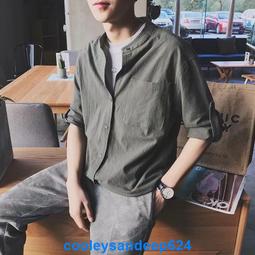 亞麻襯衫 M-2XL 男襯衫 棉麻日系寬鬆襯衫 ins超火七分袖襯衫 薄款休閒襯衫 潮牌襯衫 男生衣著 歷史價格詳細信息