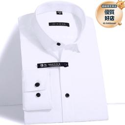 春秋季新品長袖商務男士襯衫修身方領職業正裝純色白襯衫男棉 歷史價格詳細信息