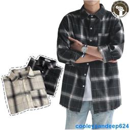 新款港風格子襯衫男士長袖韓版潮流襯衫青少年寸衫 歷史價格詳細信息