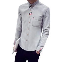 秋冬長袖襯衫青少年學生純色襯衫男港風寬松白色長袖襯衣男 歷史價格詳細信息