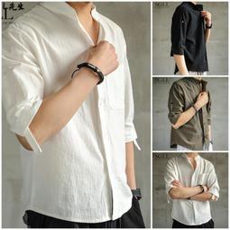 男生短袖 白襯衫 口袋襯衫 棉麻襯衫 亞麻襯衫男 大尺碼上衣五分袖襯衫 寬松襯衫短袖襯衫 休閑襯衫 工作襯衫 歷史價格詳細信息