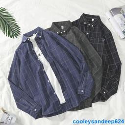 實拍原宿風時尚百搭青少年港風bf潮流ulzzag休閑寬鬆格子男潮流男士長袖襯衫上衣 歷史價格詳細信息