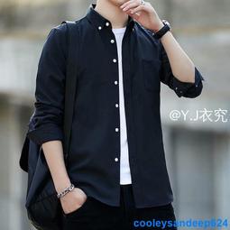 男士工裝襯衫 5色可選 素色純棉港風學生長袖襯衫 日系百搭潮男必備寬鬆襯衣 青少年薄外套 正韓上衣 男生衣著 貨 歷史價格詳細信息