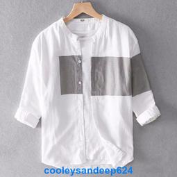 現貨休閑襯衫男 短袖襯衫   網紅襯衫男  時尚潮流襯衫男 亨利領襯衣 夏季襯衫   韓版寬松襯衫男 價格比較,價格查詢,歷史價格詳細信息