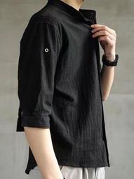 男生亞麻襯衫 S-2XL 春秋季立領襯衫韓版青年男長袖襯衫寬松大碼棉麻襯衣 潮流襯衫 休閒百搭襯衫 長袖襯衫 素色襯衫 歷史價格詳細信息