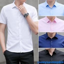 新款素色襯衫 西裝襯衫 短袖襯衫男 短袖上衣 薄款大碼商務襯衫 抗皺免燙 西服襯衣工作服 上班襯衫純白純黑襯衫修 歷史價格詳細信息