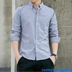 優質好穿色 新款 港風 男生 男裝 牛津紡 白色 長袖襯 休閒正裝 純色男生開 襯 歷史價格詳細信息