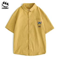 【現時下殺】大AClaw money 大尺碼 美式史迪仔襯衫 男短袖 夏季短袖 潮牌大尺碼寬鬆上衣 史迪奇寸衫 男短袖 價格比較,價格查詢,歷史價格詳細信息