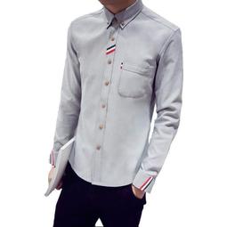 秋冬長袖襯衫青少年學生純色襯衫男港風寬松白色長袖襯衣男 歷史價格詳細信息