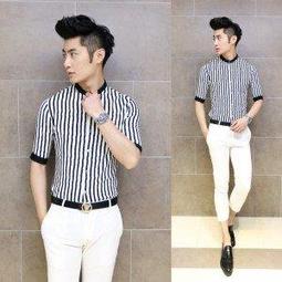 【yes99buy】新款 衫 男式最新時尚韓味個性皮標裝飾設計短袖시퐁셔츠襯衫 男式休閒長袖襯衫 歷史價格詳細信息