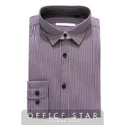 【96033】職業男女OFFICE ☆ STAR 經典直條紋修身窄版長袖襯衫 歷史價格詳細信息
