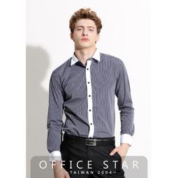 【96033】職業男女OFFICE ☆ STAR 經典直條紋修身窄版長袖襯衫 歷史價格詳細信息
