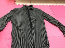NET 黑色 銀蔥條紋  修身襯衫  L 全新有吊牌 歷史價格詳細信息