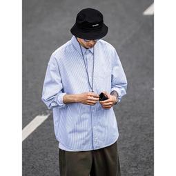 ????預購????長袖襯衫男春秋拼接條紋寬鬆襯衫秋裝外套0926n???????????? 歷史價格詳細信息