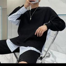 件條紋長袖T恤女港味學生上衣女裝流行女裝女性服飾休閒服裝．F 歷史價格詳細信息