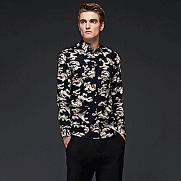 迷彩襯衫 男長袖上衣-顯瘦修身純棉質拼接男士流行男裝71av50【獨家進口】【米蘭精品】 歷史價格詳細信息
