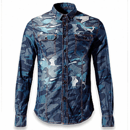 迷彩襯衫 男長袖上衣-顯瘦修身純棉質拼接男士流行男裝71av50【獨家進口】【米蘭精品】 歷史價格詳細信息