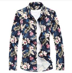 【潮裡潮氣】男裝襯衫 經典碎花休閒長袖襯衫 潮男修身男式襯衣上衣 價格比較,價格查詢,歷史價格詳細信息