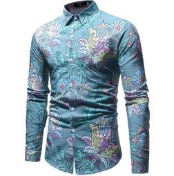 &Omega;衣枝獨袖&Omega;【111】新款修身潮男緊身蕾絲透視修身長袖襯衫 歷史價格詳細信息