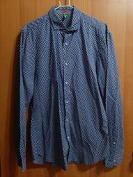 男生二手襯衫 灰藍色碎花 版型挺 休閒/正式皆可 歷史價格詳細信息