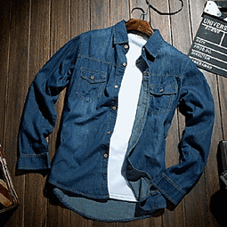 牛仔襯衫長袖單寧上衣-迷彩時尚休閒舒適男上衣71ae35【獨家進口】【米蘭精品】 歷史價格詳細信息