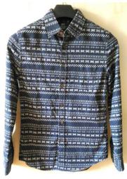 NET men   腰身裁縫白底小碎花釦領長袖襯衫   S號 歷史價格詳細信息