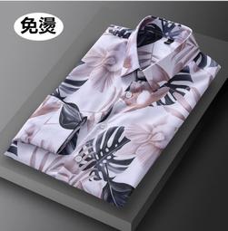 &Omega;衣枝獨袖&Omega;【111】新款男士燙金花朵印花大碼休閒修身長袖襯衫 歷史價格詳細信息