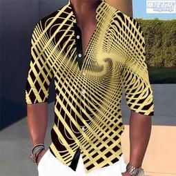 新款數碼3D印花竹節麻薄款長袖歐美風時尚爆款男士襯衫 歷史價格詳細信息