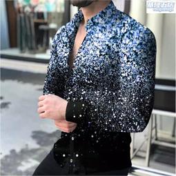 外貿男士長袖襯衫男裝棉麻秋裝新款大碼長袖襯衫花色印花襯衣男 歷史價格詳細信息