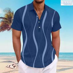 男士新款夏威夷休閑短袖襯衫沙灘個性時尚復古3D印花透氣百搭T恤 歷史價格詳細信息