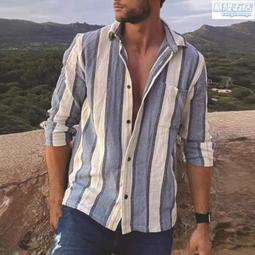 新款3D數碼印花竹節麻立領長袖歐美熱賣時尚襯衫男 歷史價格詳細信息