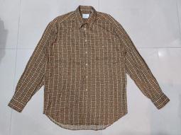 義大利製 紀梵希 Givenchy 復古 鎖鏈 格紋 刺繡 logo 古著 長袖 襯衫 歷史價格詳細信息