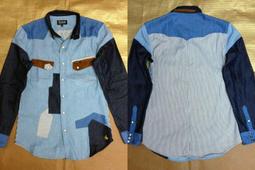 izzue x Wrangler NHIZ  拼接 拼布 長袖 襯衫 歷史價格詳細信息