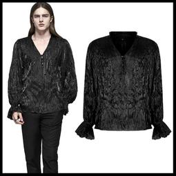 ＊MINI PUNK LOLO＊歐洲中古世紀-華麗優雅的貴族王子立體壓褶V領歌德襯衫GOTHIC(WY-1154) 歷史價格詳細信息