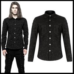 ＊MINI PUNK LOLO＊黑暗龐克視覺-暗黑戰略部隊機密任務雙口袋個性造型襯衫(WY-1012)PUNK 歷史價格詳細信息