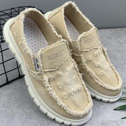 春夏爆款帆布鞋男鞋老北京布鞋男鞋防滑耐磨低幫板鞋一腳蹬工作鞋 歷史價格詳細信息