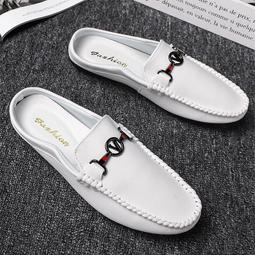 男士豆豆鞋 男生豆豆鞋 韓版懶人鞋 大尺碼45豆豆鞋男夏季透氣46真皮懶人鞋子47男款49男士休閒皮 歷史價格詳細信息